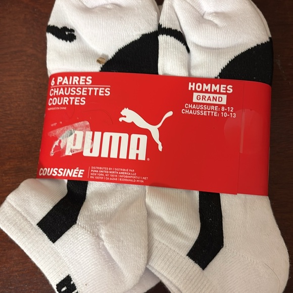 Puma 6 Pairs Low Cut Cushioned Socks Sz 8-12 - Picture 3 of 5